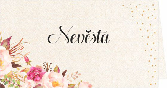 Svatební jmenovky s květinami: Elegantní a přírodní dotek pro váš velký den