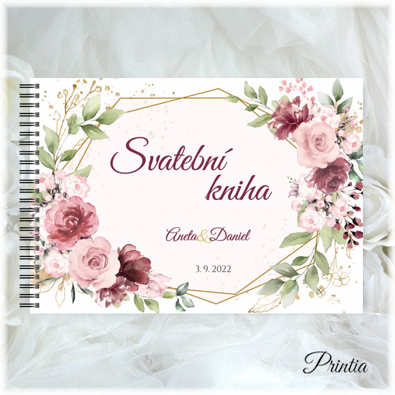 Svatební kniha hostů: Starorůžová svatba